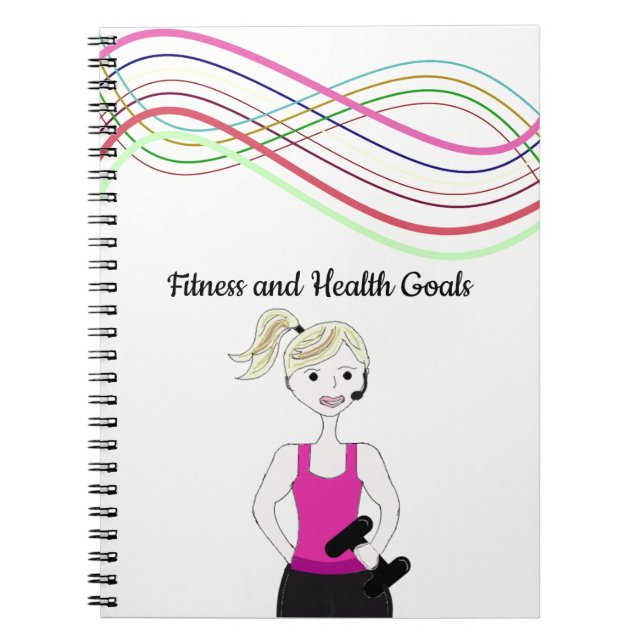 Female Fitness and Health Goals Notebook (Front)