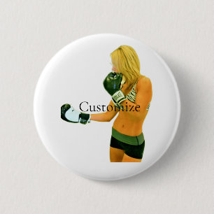 Female Fitness Model boxing Thunder_Cove 6 Cm Round Badge