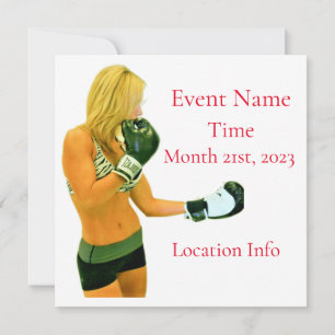 Female Fitness Model boxing Thunder_Cove Invitation