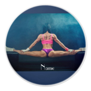 Female Fitness Model Split Thunder_Cove Ceramic Knob