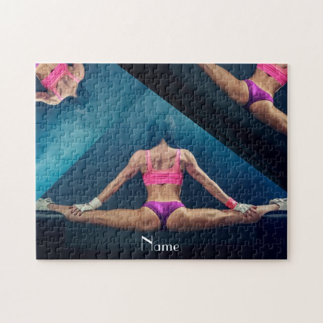 Female Fitness Model Split Thunder_Cove Jigsaw Puzzle (Horizontal)
