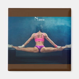 Female Fitness Model Split Thunder_Cove Magnet