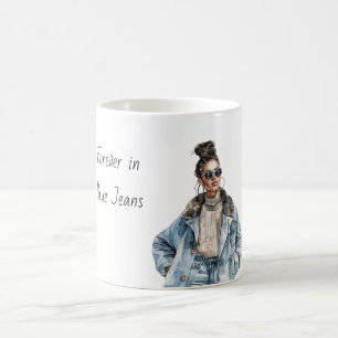 Female Forever in Blue Jeans Coffee Mug