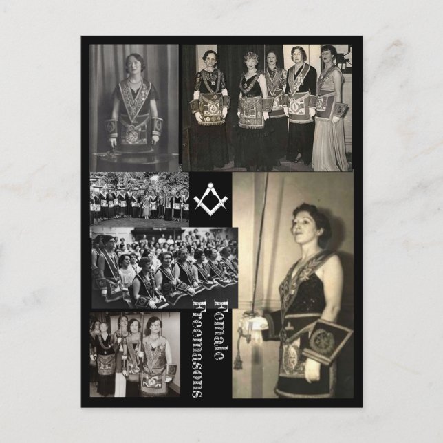 Female Freemasons Postcard (Front)