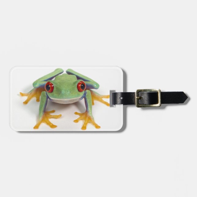 Female frog luggage tag (Front Horizontal)