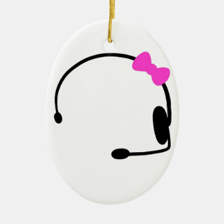 Female Gamer Ceramic Ornament