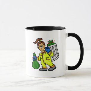 Female Garbage Worker Name Mug