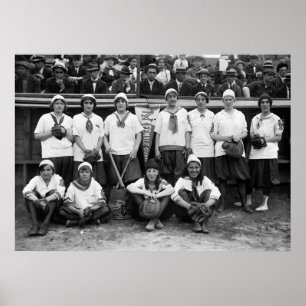 Female Giants Baseball, 1913 Poster