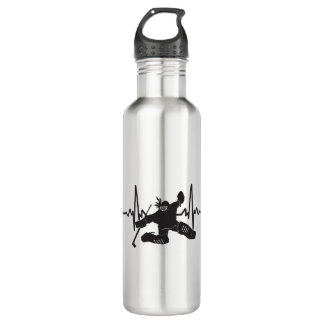 female goalie hockey heartbeat 710 ml water bottle
