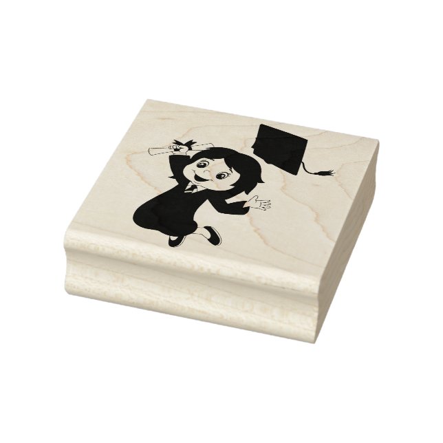 Female Graduate Rubber Stamp (Stamp)