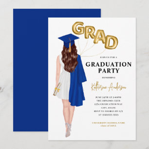Female Graduation Invitation