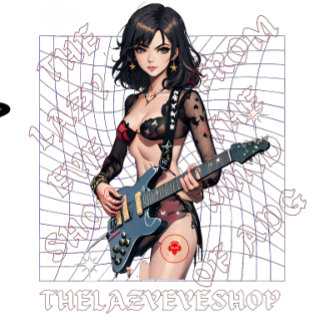 Female Guitarist Design T-Shirt