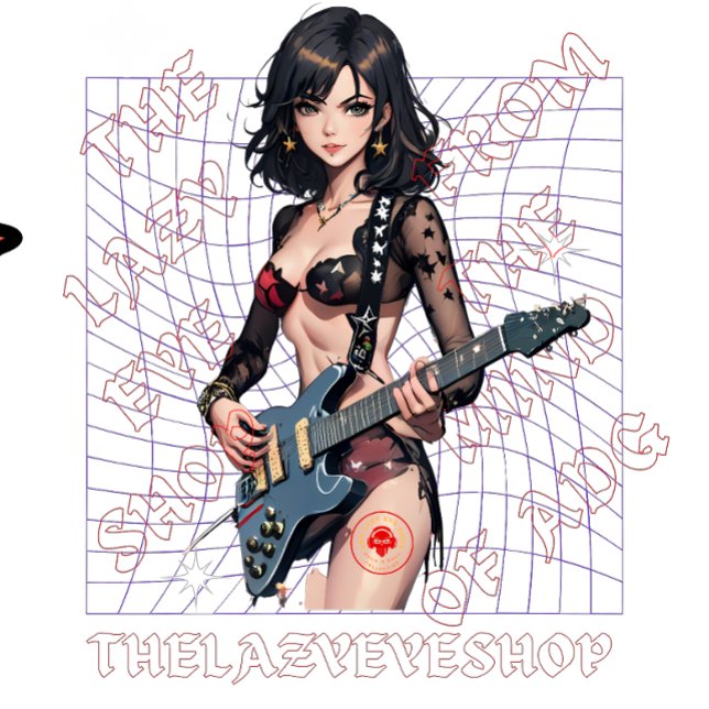 Female Guitarist Design T-Shirt (Creator Uploaded)