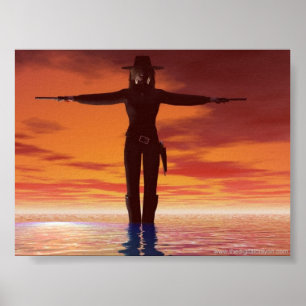 Female Gunslinger Poster