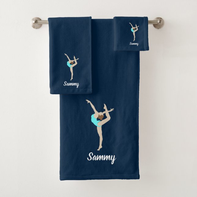 Female Gymnast Bath Towel Set (Insitu)