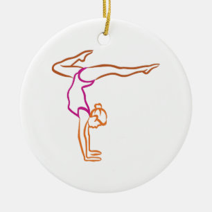 Female Gymnast Ceramic Ornament