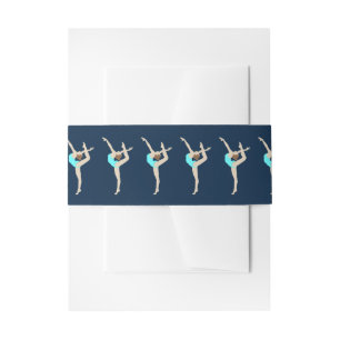 Female Gymnast Invitation Belly Band
