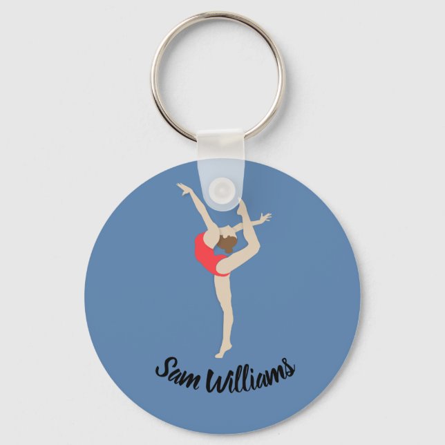 Female Gymnast Key Ring (Front)