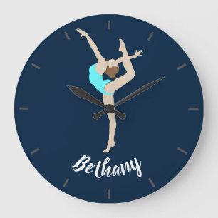 Female Gymnast Large Clock