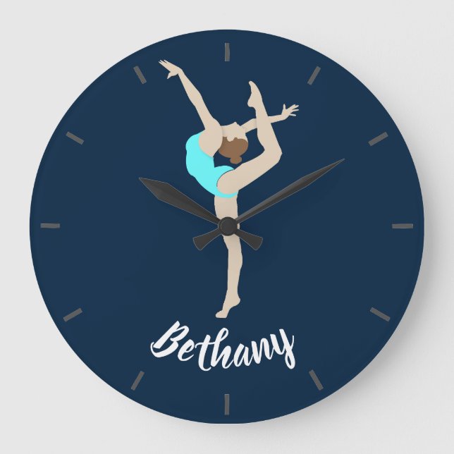 Female Gymnast Large Clock (Front)