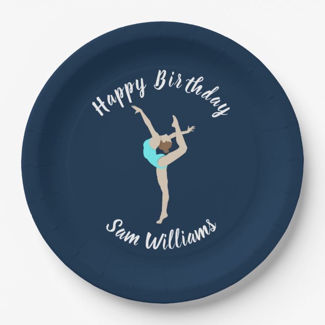 Female Gymnast Paper Plate (Front)