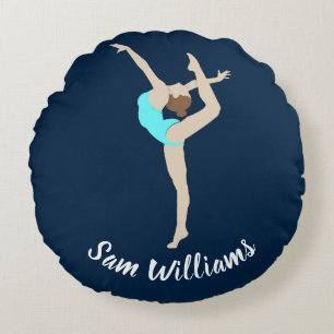 Female Gymnast Round Cushion