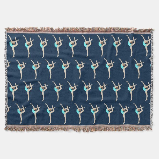 Female Gymnast Throw Blanket (Front)