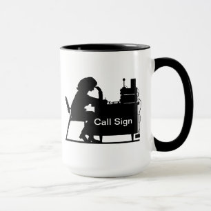 Female Ham Silhouette At Rig Mug