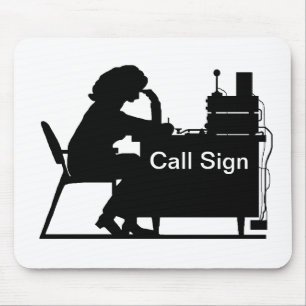 Female Ham Silhouette Copying Message Mousepad