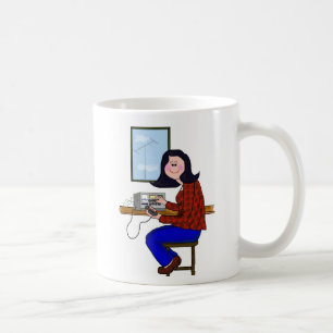 Female Ham with Black Hair Coffee Mug