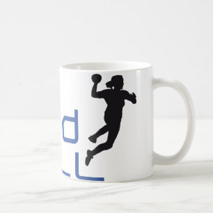 female handball coffee mug