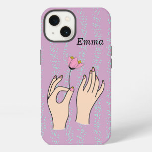 Female Hands in Lavender iPhone 13 Case