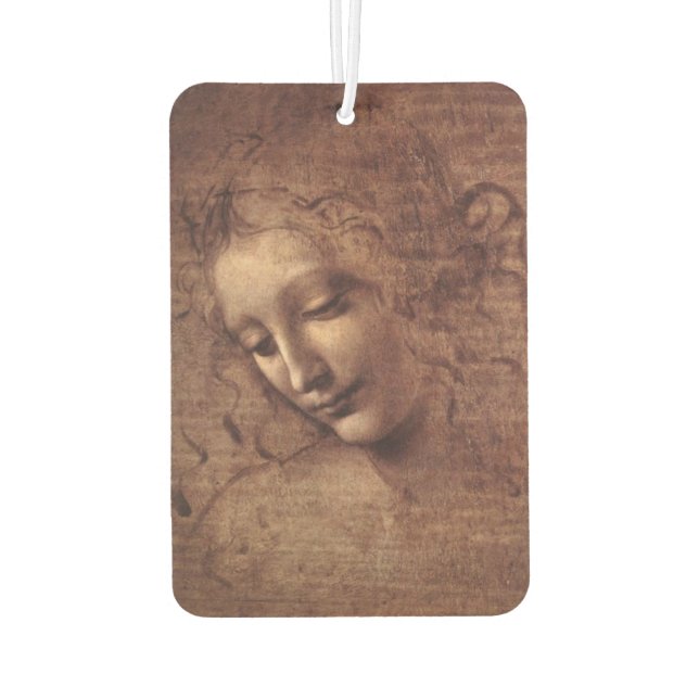 Female Head La Scapigliata by Leonardo da Vinci Car Air Freshener (Back)