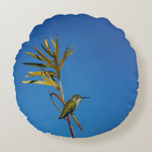 Female Hummingbird Round Cushion