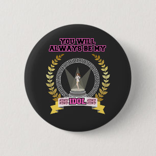 Female Idol Singing Spotlight Stage KPop Music  6 Cm Round Badge