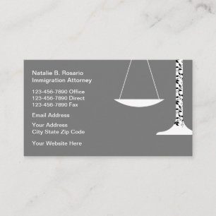 Female Immigration Attorney At Law Business Card