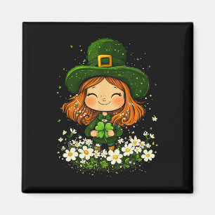 Female Leprechaun Shamrock Girls St Patricks Day L Magnet