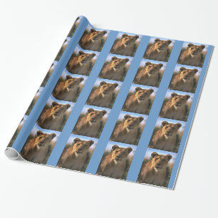 Female Lioness Christmas Wrapping Paper