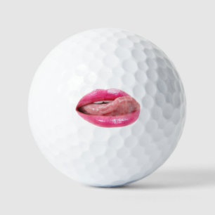 Female lips golf balls
