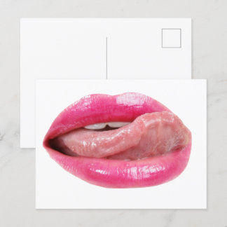 Female lips postcard