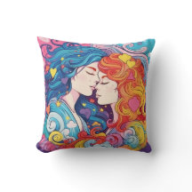 Female Love Pride Throw Pillow