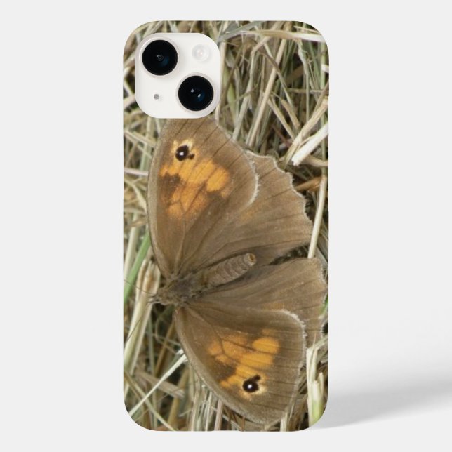 Female Meadow Brown Butterfly Case-Mate iPhone Case (Back)