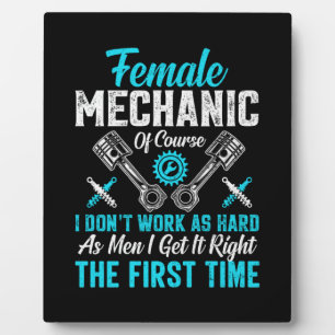 Female Mechanic Plaque