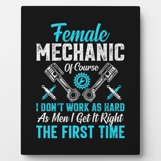 Female Mechanic Plaque (Front)