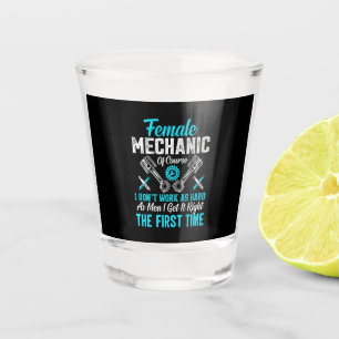 Female Mechanic Shot Glass
