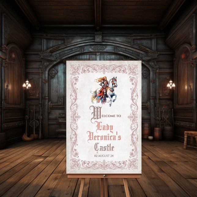 Female Mediaeval Middle Ages Welcome Sign (Creator Uploaded)