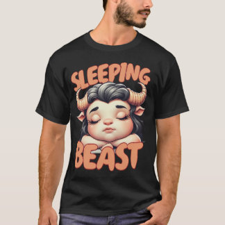 Female Minotaur Sleeping With Exaggerated Features T-Shirt
