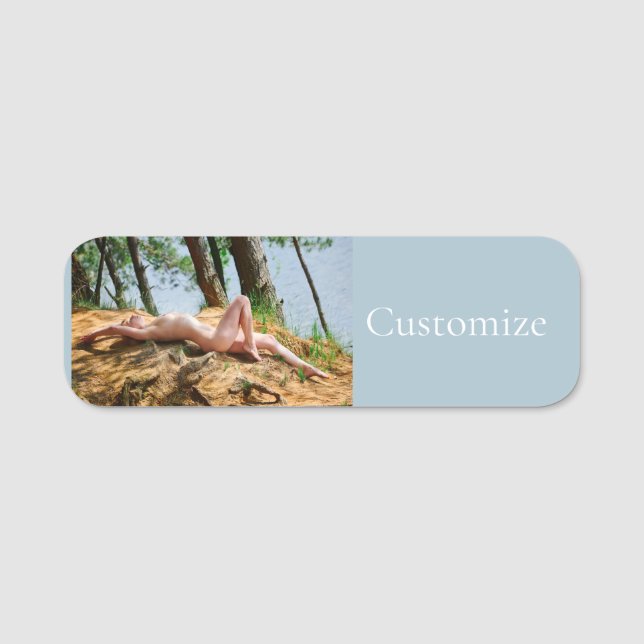 Female Model Sunbathing Thunder_Cove  Name Tag (Front)