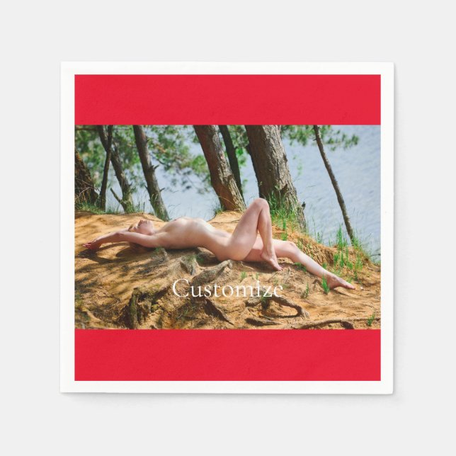 Female Model Sunbathing Thunder_Cove  Napkin (Front)