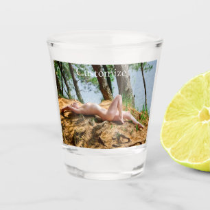 Female Model Sunbathing Thunder_Cove Shot Glass